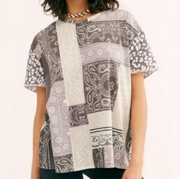 Free People Tops - Free People Bandana Print Tee